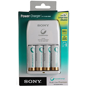 [BCG34HLD4K] Sony Power Charger+ 4 AA 2100mAh BLUE (10/560)