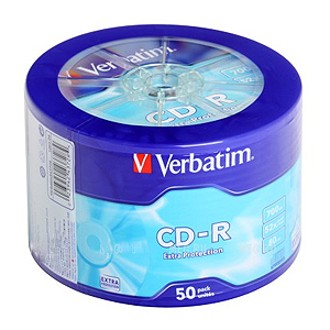 43728 Verbatim CD-R 700mb, 52x, Shrink (50) (50/300/21600)