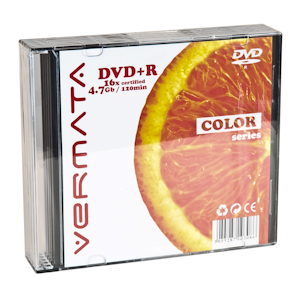 Vermata DVD+R 4,7Gb 16x Slim (5) (5/100/8000)
