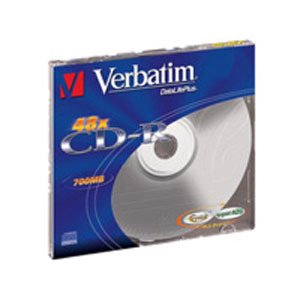 43347 Verbatim CD-R 700mb, 52x, Slim (1) (200/6000)