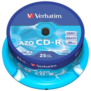 43432 Verbatim CD-R 700mb, 52x, ake (25) (25/200/16000)