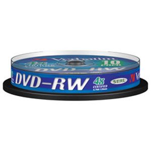 43552 Verbatim DVD-RW 4.7Gb, 4x Cake (10) (10/200/10000)