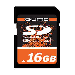 QUMO Micro SDHC 16 Gb Class 6 + adapt (10)