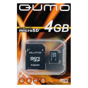 QUMO Micro SDHC 04 Gb Class 6 + adapt (10)