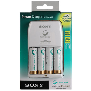 [BCG34HH4KN] Sony Power Charger+ 4 AA 2100mAh BLUE (10/560)