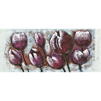 Innova FP02432 AUBERGINE BUDS fully hand painted canvas50x120cm  