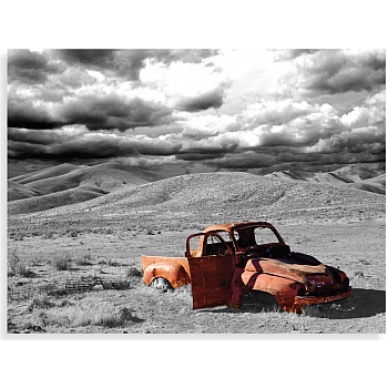 Innova FP02572 Deserted Car II Glass Art 60x80cm  