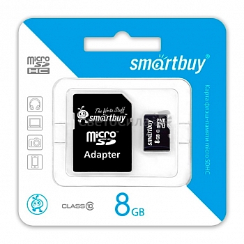  Smartbuy Micro SDHC 08 Gb Class 10 + adapt (10)
