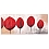 Innova FP02434 WINE RED BUDS fully hand painted canvas 50x120cm  