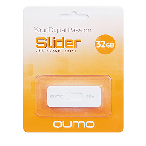 - QUMO 32 Gb Slider-01 USB 2.0 White