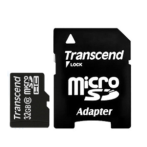 Transcend Micro SDHC 32 Gb Class 10 + adapt (25)