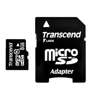 Transcend Micro SDHC 08 Gb Class 10 + adapt (25)