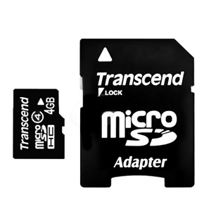 Transcend Micro SDHC 04 Gb Class 4 + adapt (25)