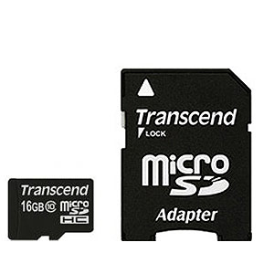 Transcend Micro SDHC 16 Gb Class 10 + adapt (25)