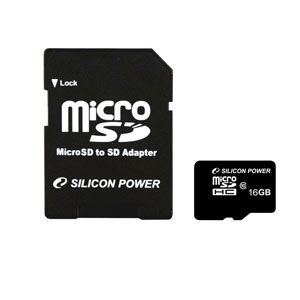 Silicon Power Micro SDHC 16 Gb Class 10 + adapt (10)