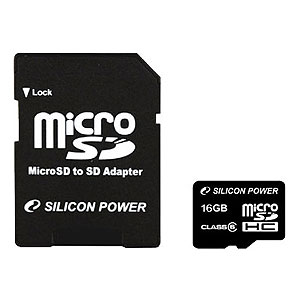 Silicon Power Micro SDHC 16 Gb Class 6 + adapt (10)