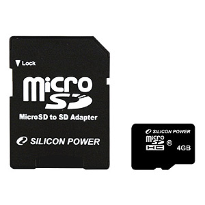 Silicon Power Micro SDHC 04 Gb Class 10 + adapt (50)