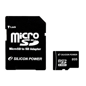 Silicon Power Micro SDHC 08 Gb Class 10 + adapt (10)