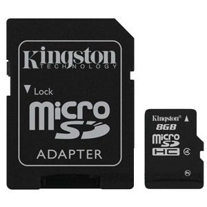 Kingston Micro SDHC 08 Gb Class 4 + adapt (25/200)