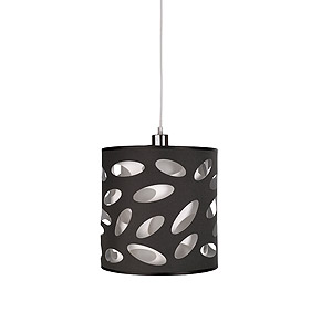 410443010  MASSIVE CLAPTIN pendant black 1x60W 230V