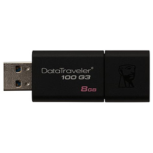 - Kingston 08 Gb DT 100G3 USB 3.0