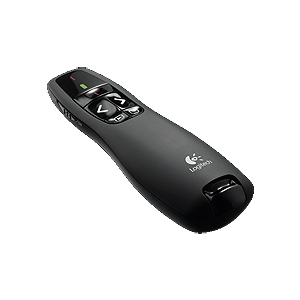 910-001357  Logitech Wireless Presenter R400 black USB (8)