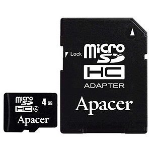 Apacer Micro SD 04 Gb Class 4 + adapt (10)