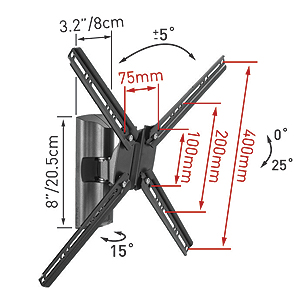 32.C.B Barkan кронштейн с 2 степенями свободы max 56, 30kg (5/200)