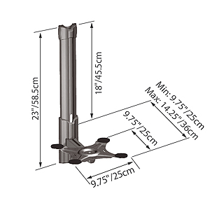 80.B Barkan полка для Audio  Video устройтсв с залушкой для кабелей (5/150)