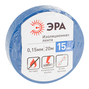 43706/43690 ЭРА ПВХ-изолента 15мм*20м синяя (10/200/7200)