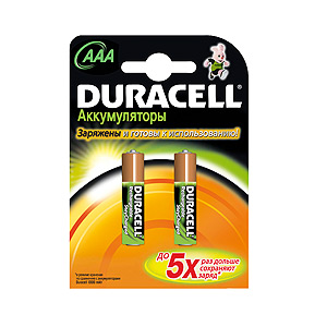 Duracell HR03-2BL 800mAh предзаряженные (2/20/12800)