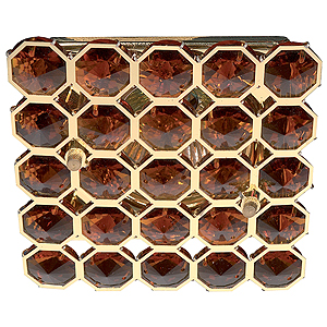 DK35 GD/T Светильник ЭРА декор соты MR16,12V, 50W, золото/янтарь (30)