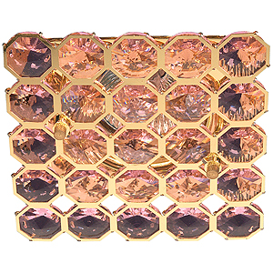  Светильник ЭРА декор соты MR16,12V, 50W, золото/розовый (30)