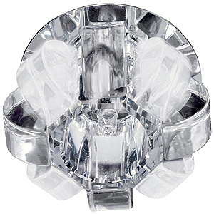 DK31 CH/WHMWH Светильник ЭРА декор корона G4,20W,12V, JC хром/прозрачный/матовый (50)
