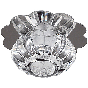 DK22 CH/WH Светильник ЭРА декор маленький хрустальный цветок G4,20W,12V, JC хром/прозрачный (50)