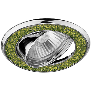 DK18 CH/SH CY Светильник ЭРА декор круглый со стекл крош MR16,12V,50W, хром/серебряный блеск (100