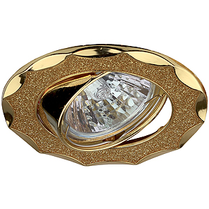 DK17 GD/SH YL Светильник ЭРА декор звезда со стеклянной крошкой MR16,12V, 50W, золото/золотой бле