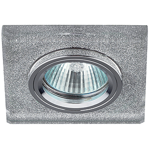DK8 CH/SHSL Светильник ЭРА декор стекло квадрат MR16,12V, 50W, хром/серебряный блеск (50)