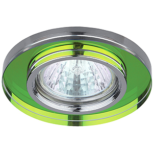 DK7 CH/MIX Светильник ЭРА декор стекло MR16,12V, 50W, круглое хром/мульти (50)