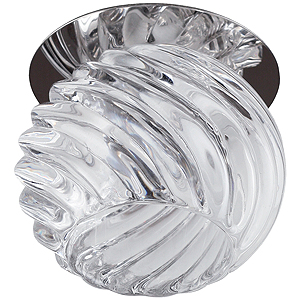 DK3 CH/WH Светильник ЭРА декор стекло рисунок косые лучи G9,220V, 50W, хром/прозрачный (30)