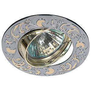 KL26 А CH/G Светильник ЭРА литой пов. лианы 1 MR16,12V, 50W хром/золото (100/1400)