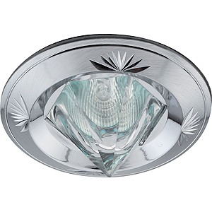 KL25 SCH Светильник ЭРА литой острый кристалл MR16,12V, 50W сатин хром (100/1400)