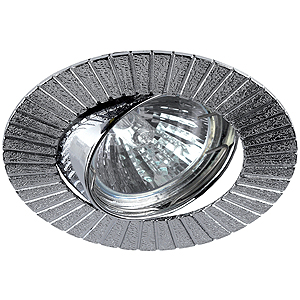 KL14A CH Светильник ЭРА литой пов. солнце MR16,12V, 50W хром (100/1400)