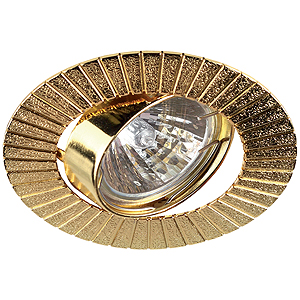 KL14A GD Светильник ЭРА литой пов. солнце MR16,12V, 50W золото (100/1400)