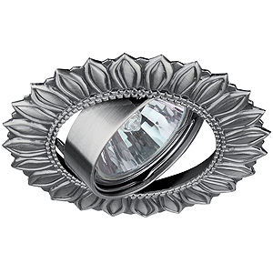 KL13A SN Светильник ЭРА литой пов. солнышко MR16,12V, 50W сатин никел (100/1400)