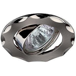 KL12A SN/N Светильник ЭРА литой пов. звезда MR16,12V, 50W сатин никель/никель (100/1400)