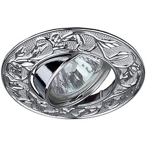 KL11A CH Светильник ЭРА литой пов. лианы MR16,12V, 50W хром (100/1400)