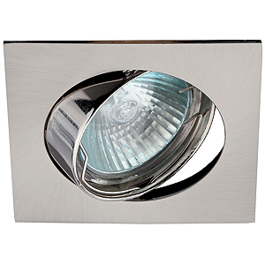 KL2A SN Светильник ЭРА литой квадрат пов. MR16,12V, 50W,12V, 50W сатин никель (100/1400)