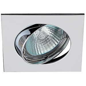 KL2A CH Светильник ЭРА литой квадрат пов. MR16,12V, 50W,12V, 50W хром (100/1400)