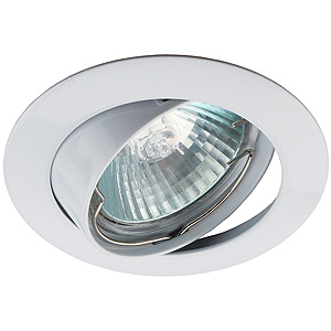 KL1A WH Светильник ЭРА литой простой пов. MR16,12V, 50W белый (100/1400)